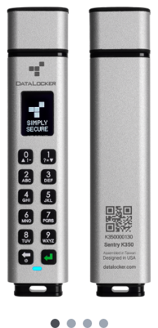 Sentry K350 Encrypted Keypad Micro SSD Flash Drive